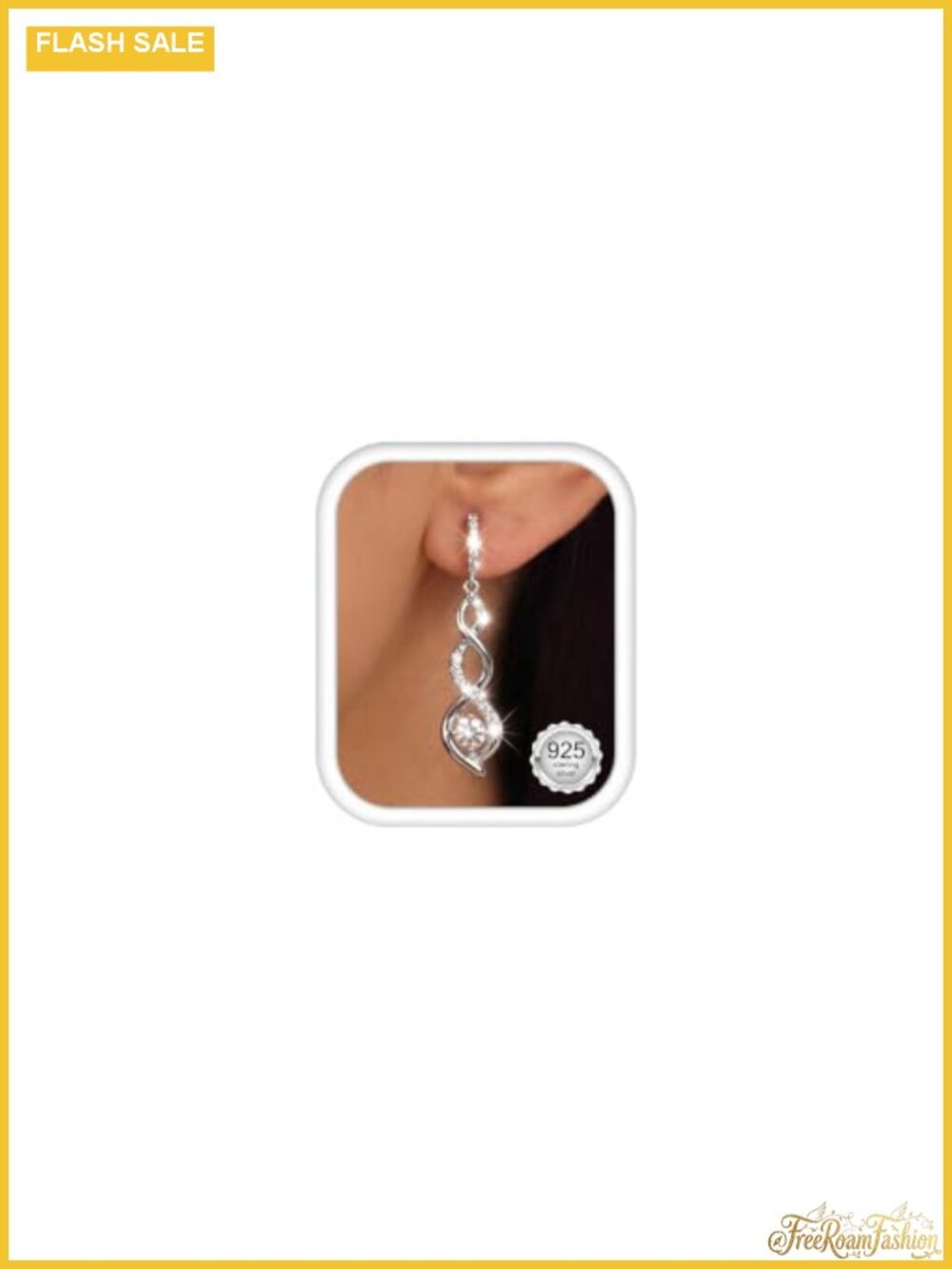 Cubic Zirconia Long Sterling Silver Dangle Earrings for Women